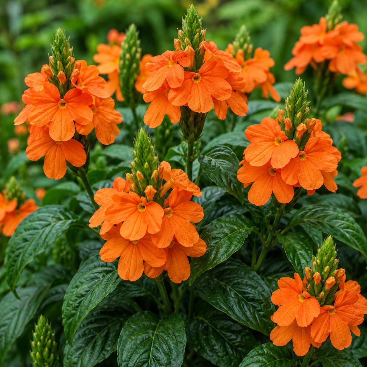 Crossandra (Kanakambaram / Firecracker Flower)